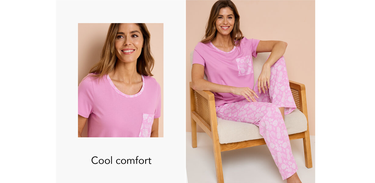 Pineapple Print Jersey Pyjama - LH407